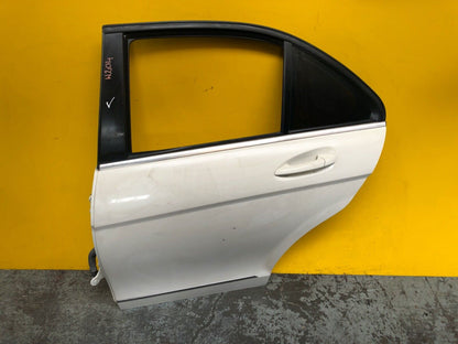 MERCEDES C CLASS SALOON W204 08-14 DOOR PASSENGER SIDE REAR LEFT WITH GLASS