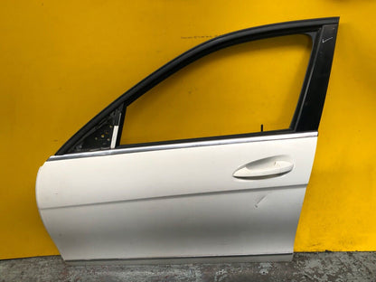 MERCEDES C CLASS SALOON W204 2008-2014 DOOR PASSENGER SIDE FRONT LEFT WITH GLASS