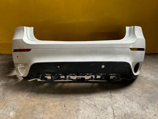 BMW X6 MK1 M SPORT E71 2007 - 2014 REAR BUMPER WITH PDC HOLES + DIFFUSER GENUINE