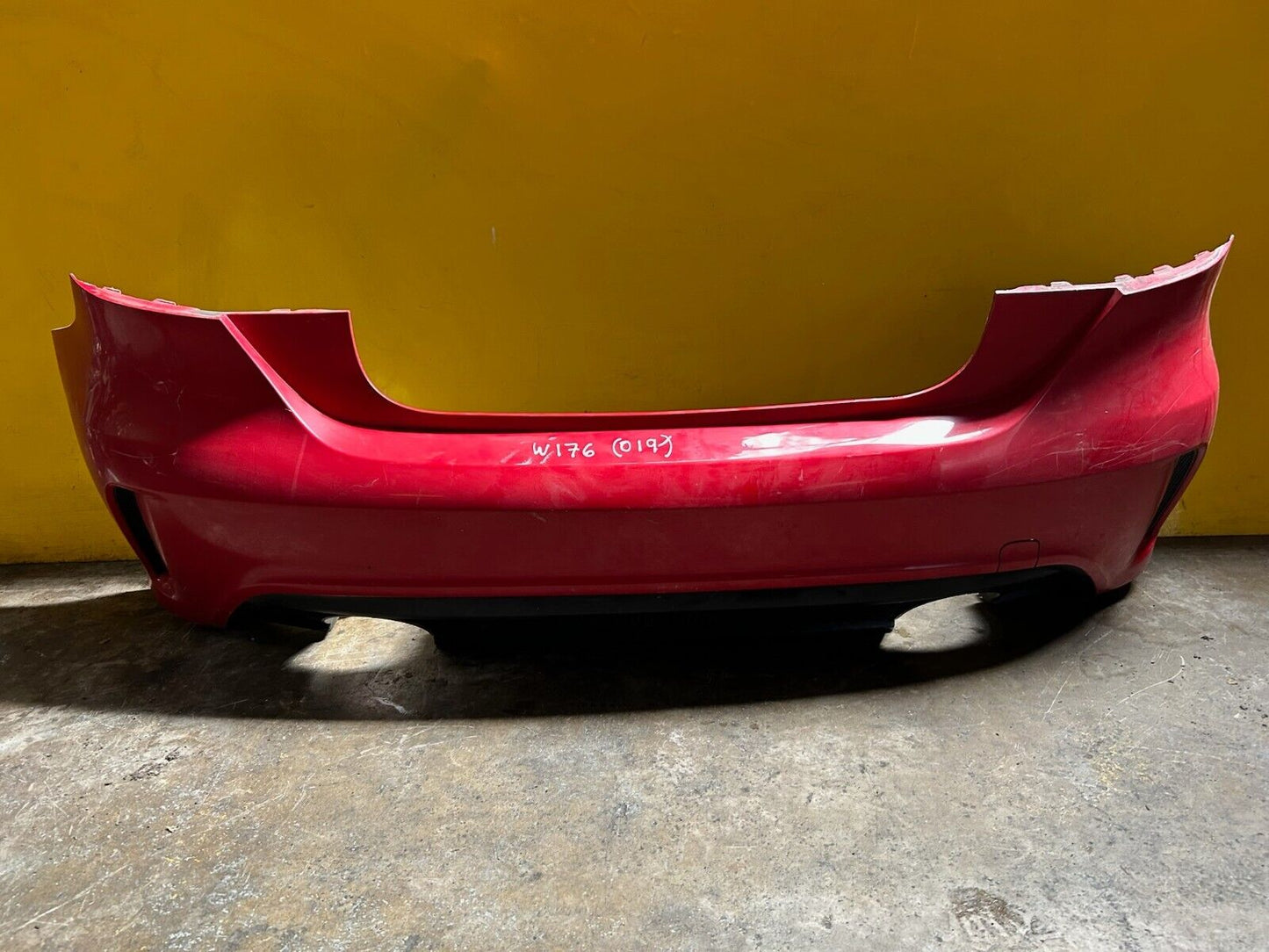 MERCEDES BENZ A CLASS AMG LINE W176 2013 - 2015 REAR BUMPER COMPLETE WITHOUT PDC