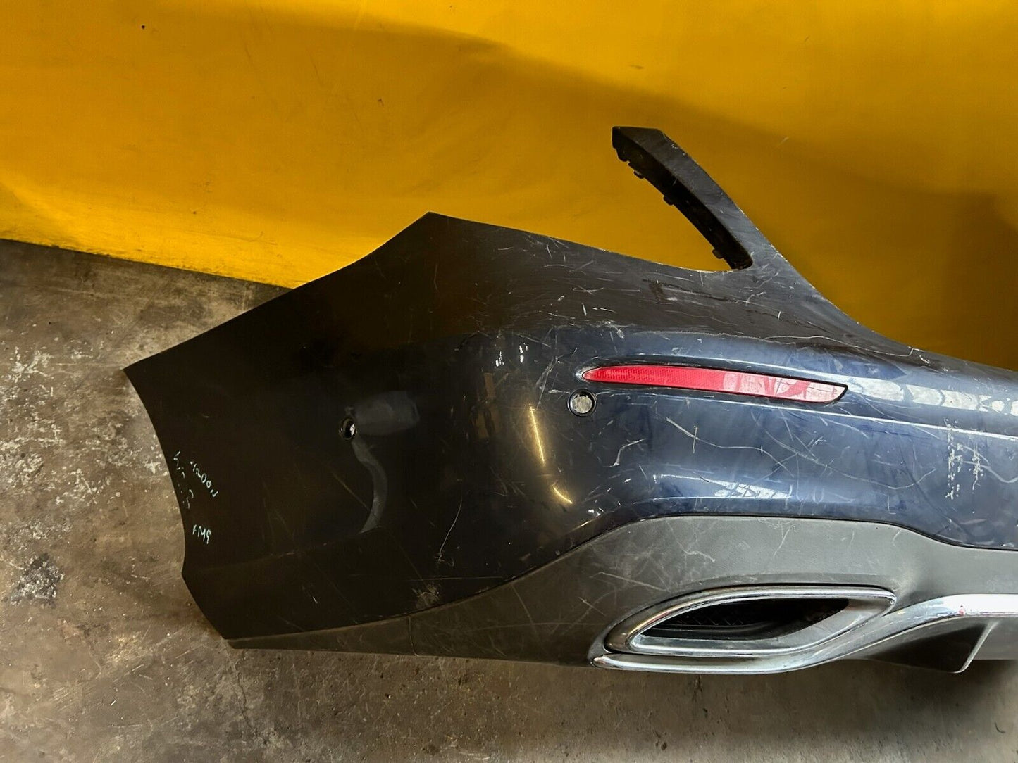 MERCEDES BENZ E CLASS AMG LINE W213 2016-2020 REAR BUMPER WITH DIFFUSER DAMAGED