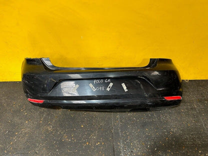 VOLKSWAGEN POLO 6C 2014 - 2018 REAR BUMPER COMPLETE NO PDC GENUINE