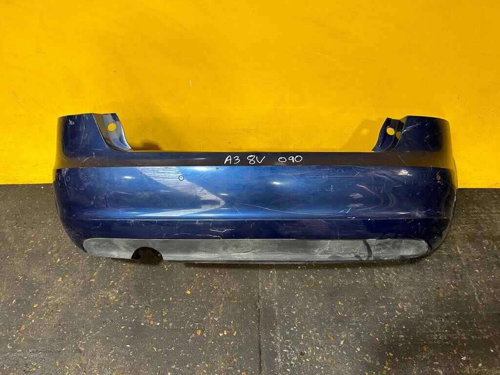 AUDI A3 8P 3 DOOR FACELIFT 2008 - 2014 REAR BUMPER COMPLETE WITH PDC HOLES