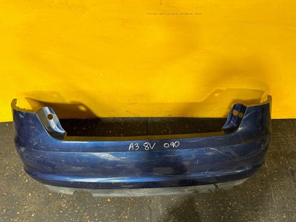 AUDI A3 8P 3 DOOR FACELIFT 2008 - 2014 REAR BUMPER COMPLETE WITH PDC HOLES